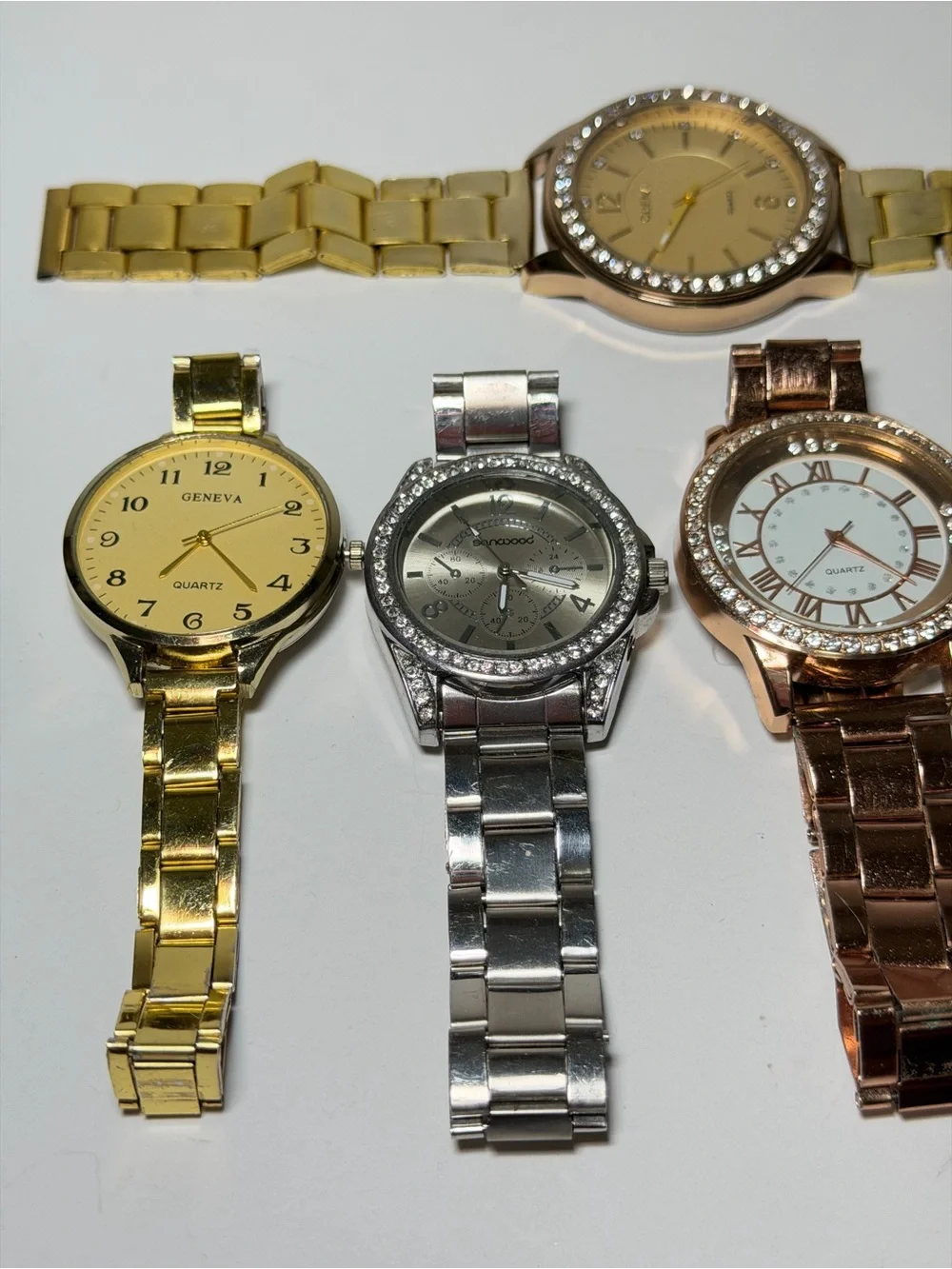 Lot of 6 Women’s Quartz Fashion Watches – (Need Batteries / 1 Band Repair)